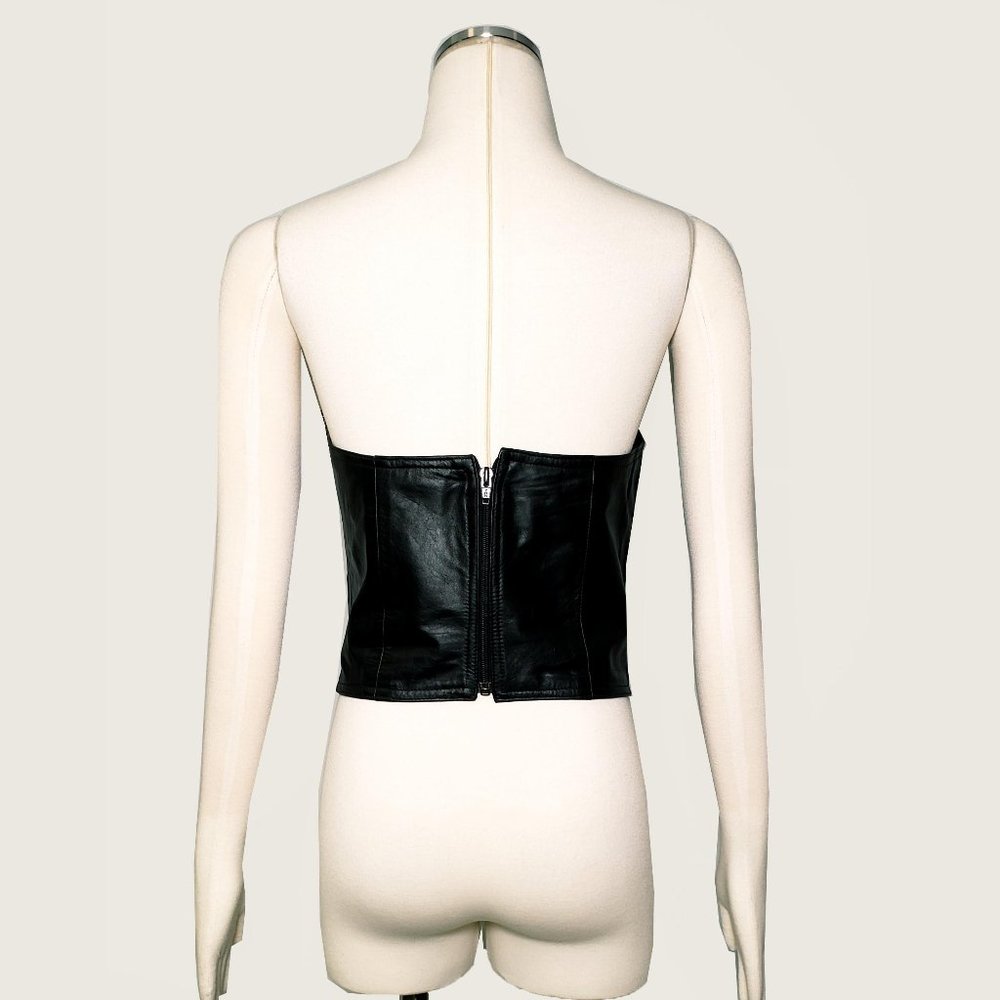 Ardens Pleather Jeweled Bustier - Picture 8 of 9